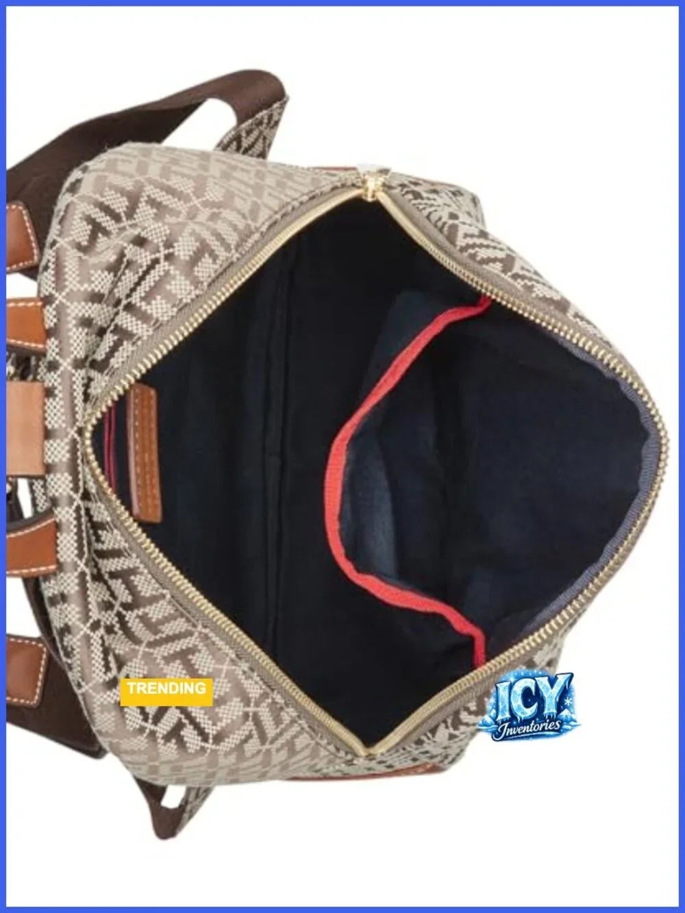 Nylon Convertible Strap Mini Backpack with Signature Logo